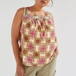 Anthropologie Let Me Be Floral Printed Top